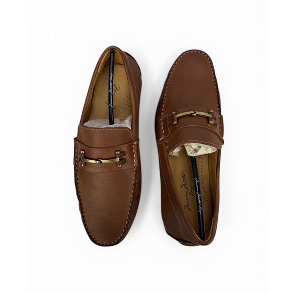 Massimo Matteo Bit Driver Loafer Mens 9 M Cognac Leather Moccasin Slip On Luxury main image 12